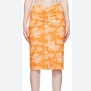 MIAOU Orange Preston Midi Skirt (Worn Once)